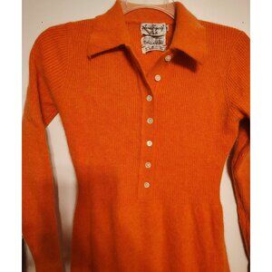 Vintage Anne Fogarty Medium Maxi Dress, Lambswool Angora Coral Hong Kong READ